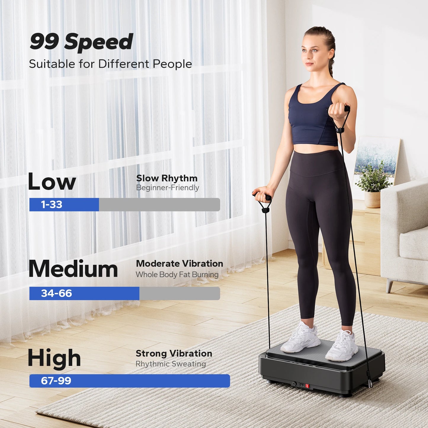 Vibration Plate Exercise Machine for Lymphatic Drainage Pain Relief Fat Burning and Weight Loss