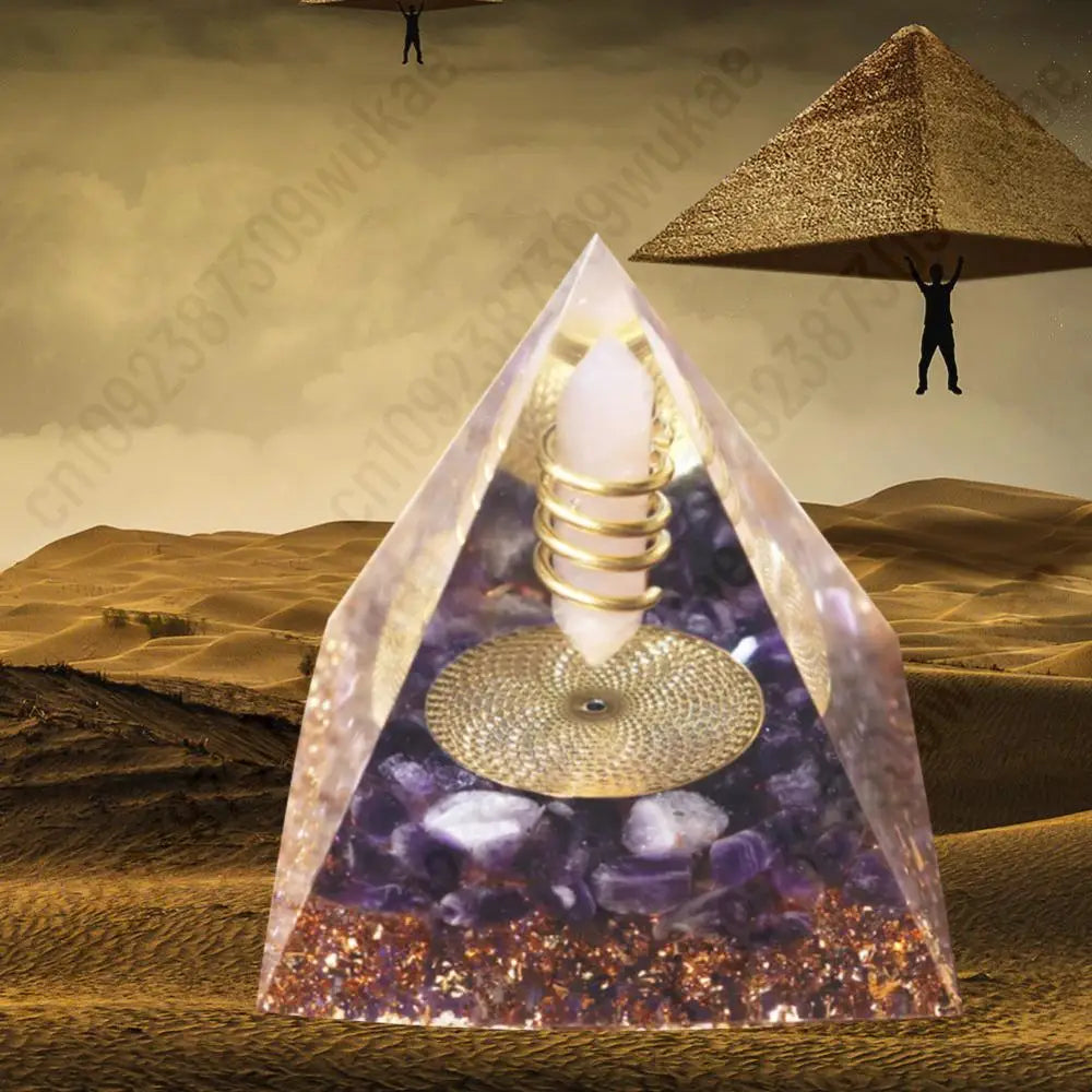 Orgone Pyramid Meditation Crystal Stone Energy Generator