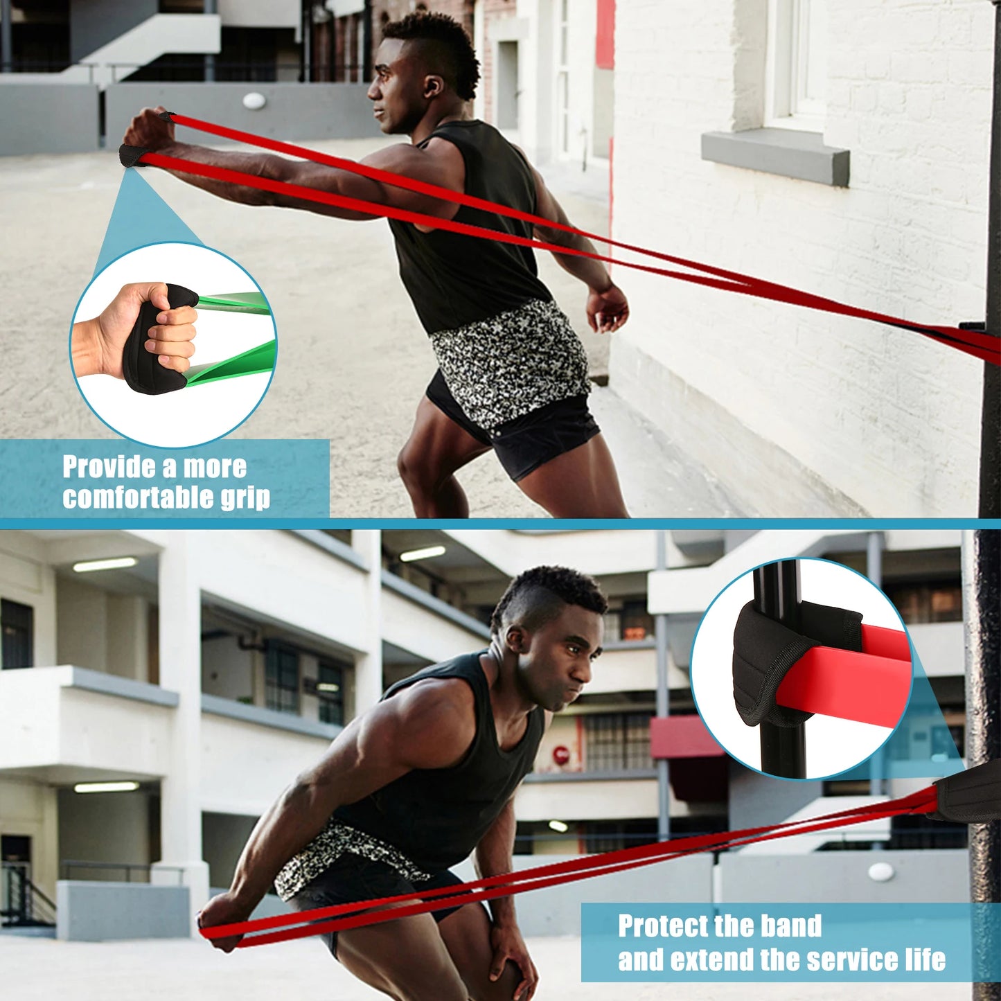 Set of Resistance Loop Exercise Stretch Bands