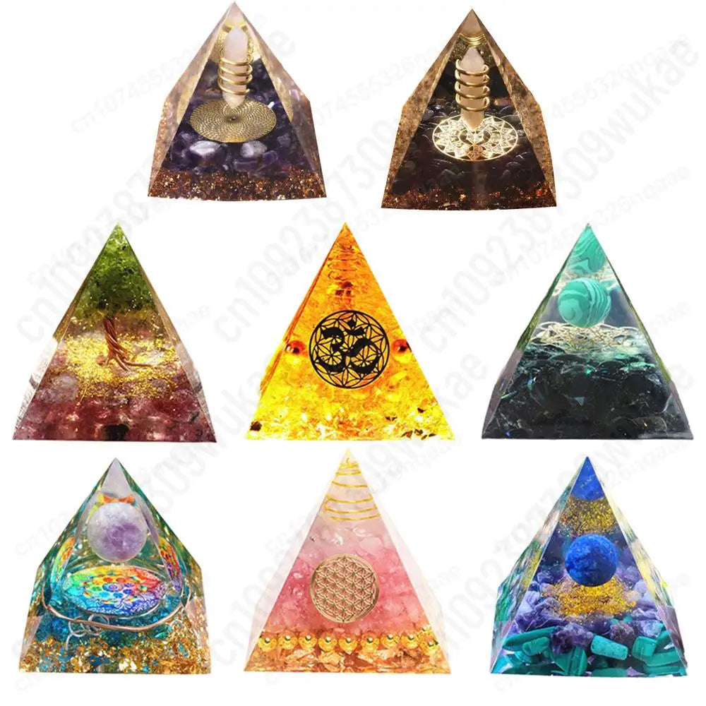 Orgone Pyramid Meditation Crystal Stone Energy Generator