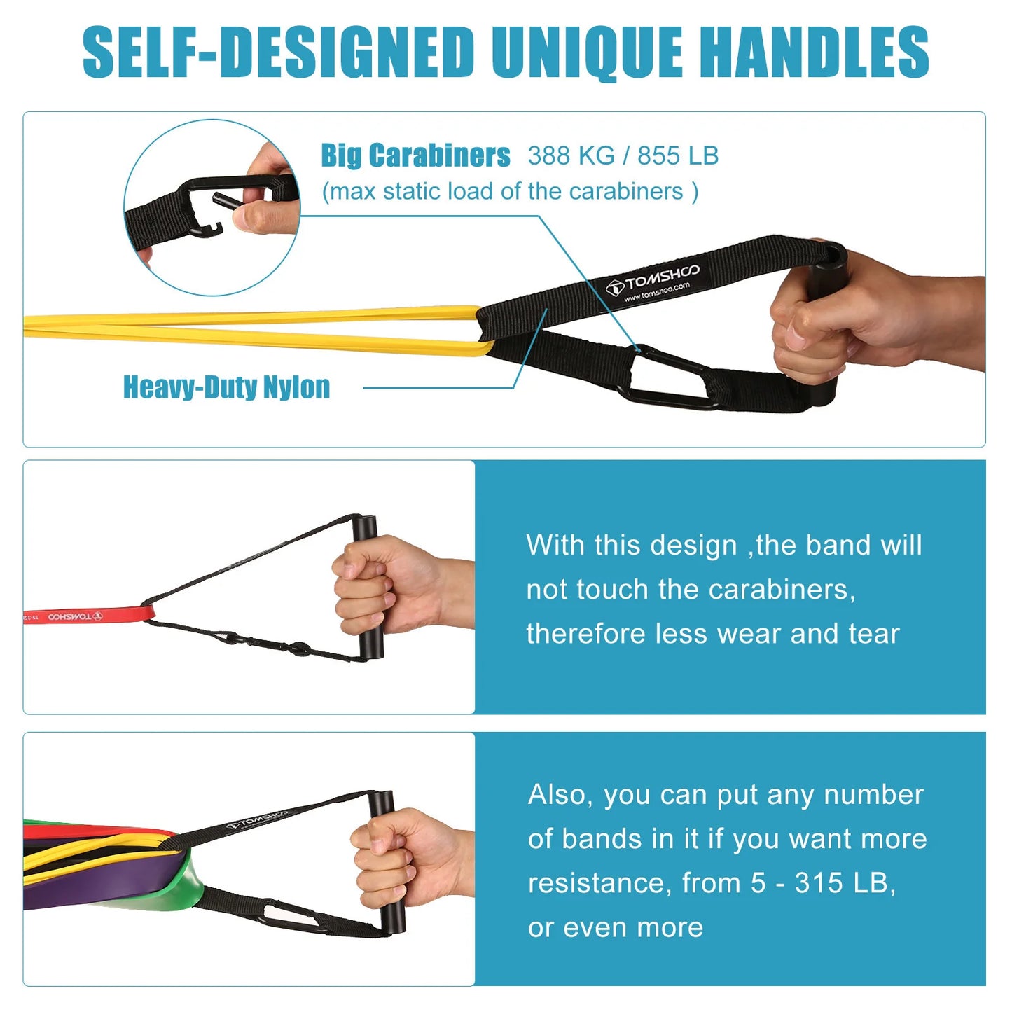 Set of Resistance Loop Exercise Stretch Bands