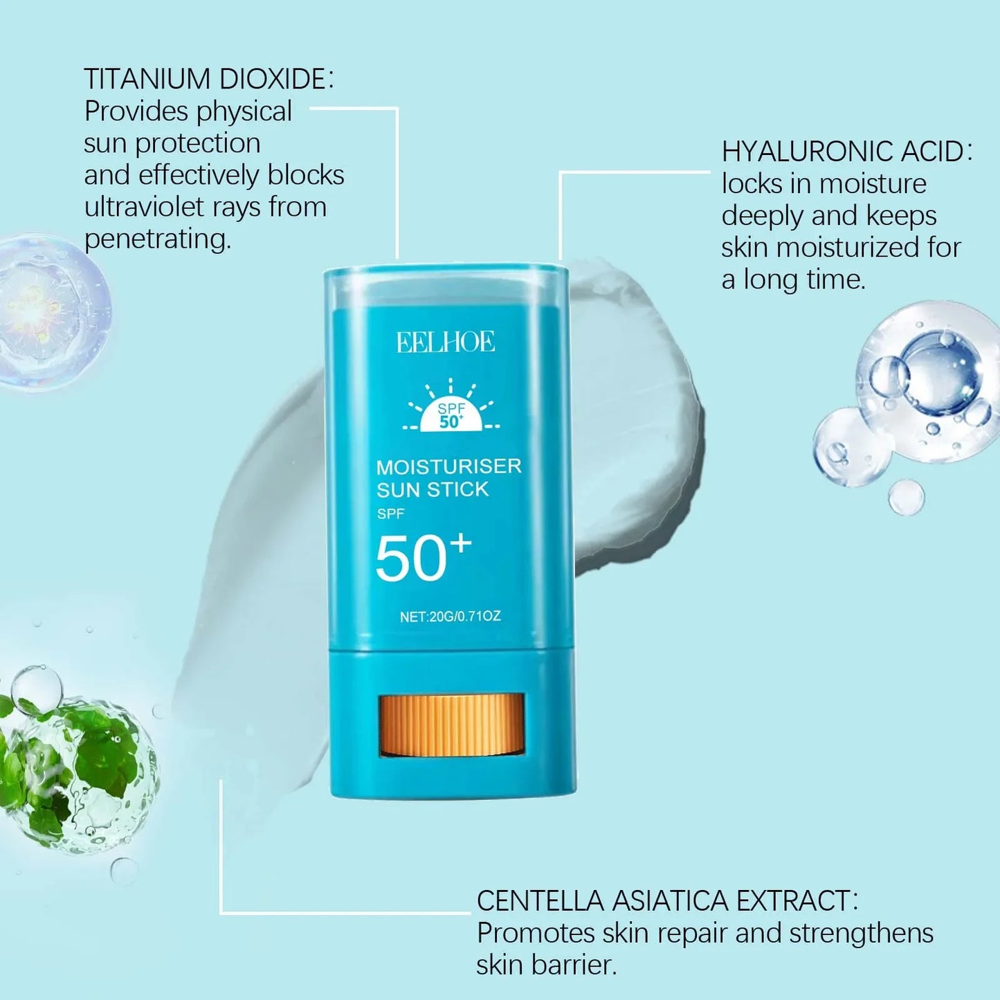 Moisturizing SPF50 Sunscreen Stick Matte & Hydrating