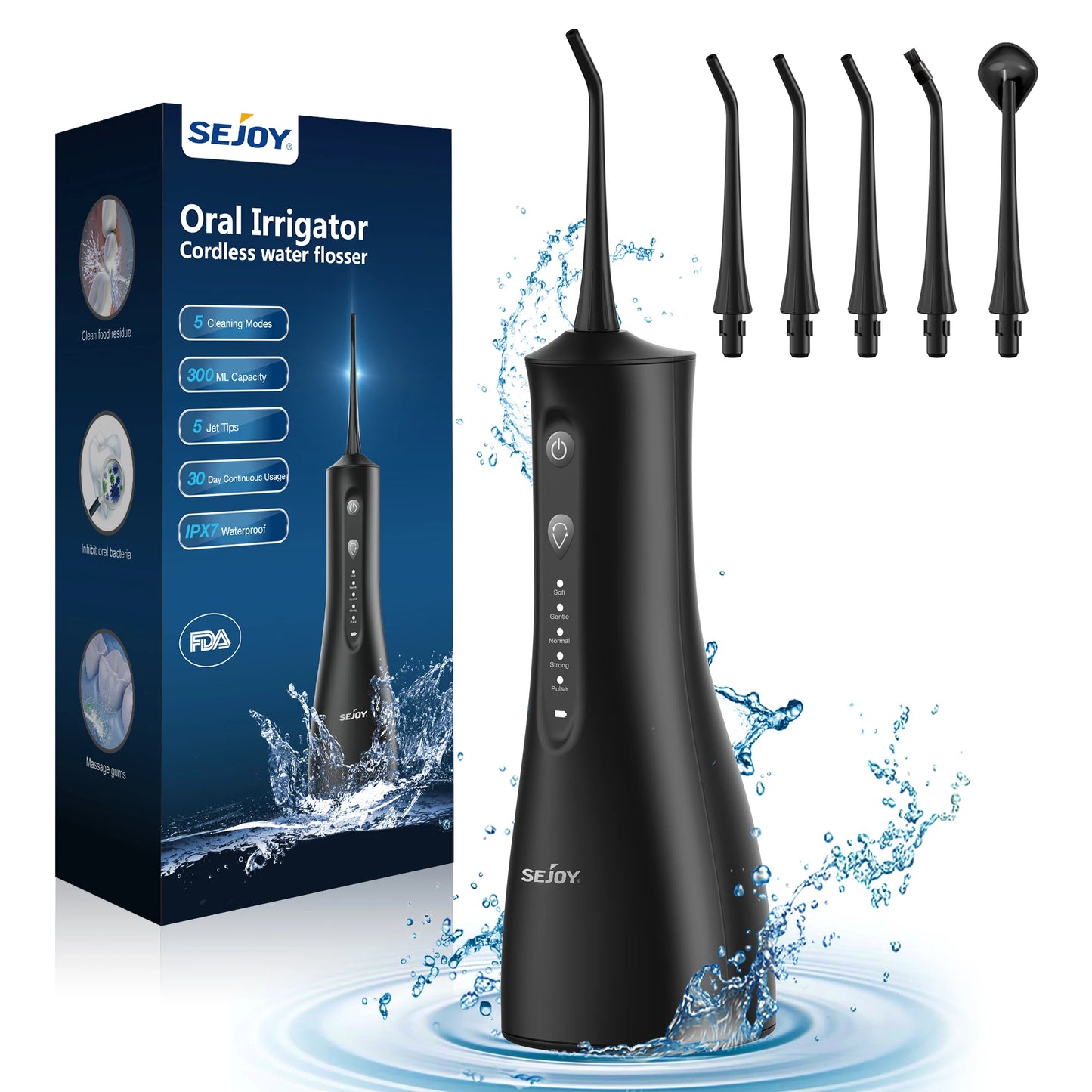 Portable Oral Irrigator Rechargeable Dental Cleaner