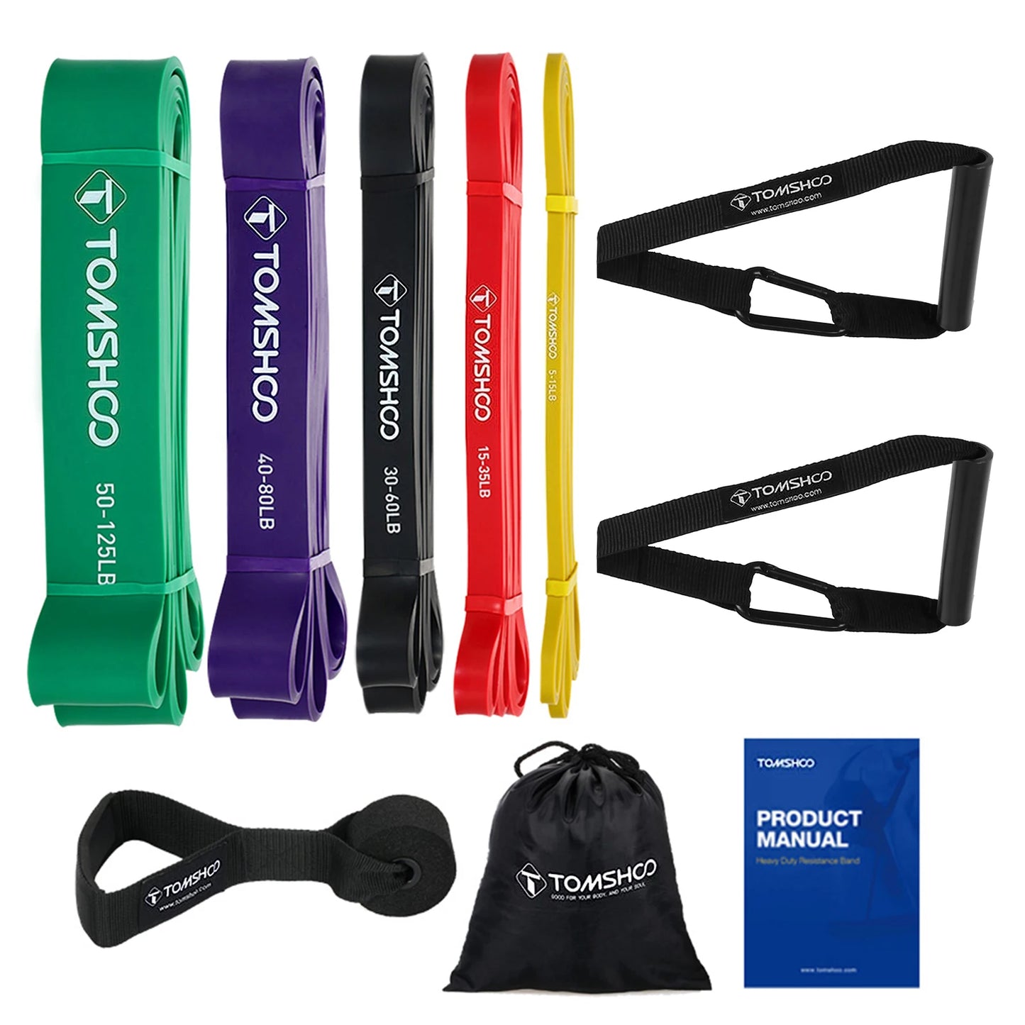 Set of Resistance Loop Exercise Stretch Bands