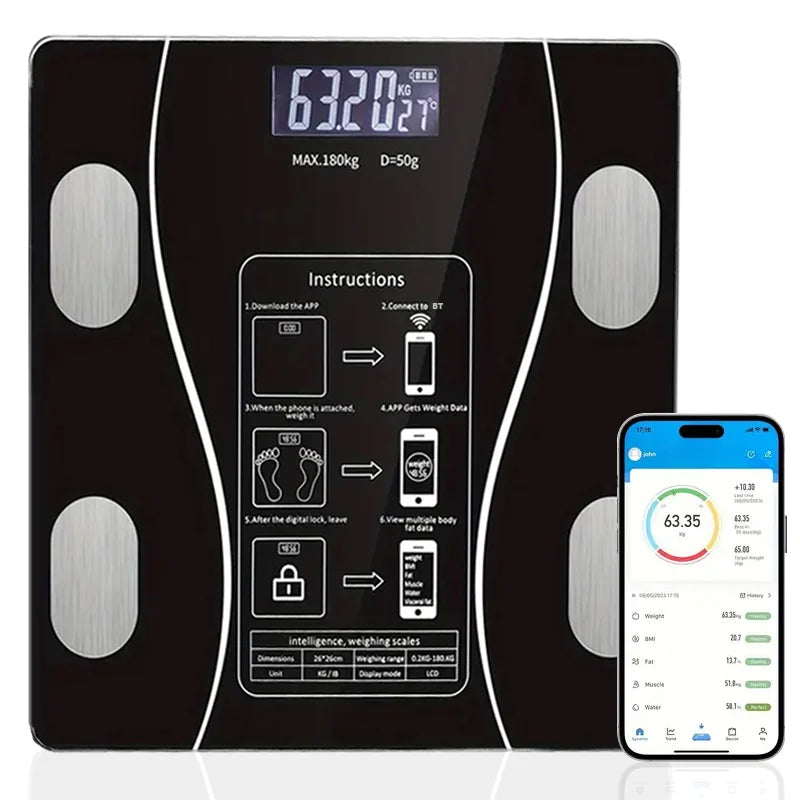 Smart Body Fat and Bathroom Weight Scale