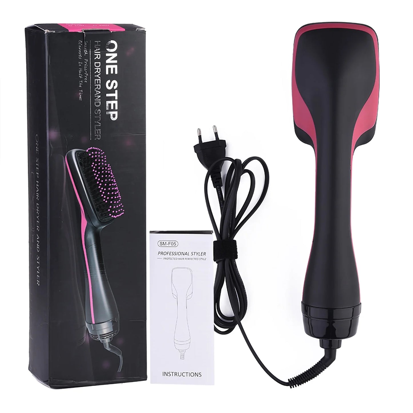 2 in 1 Multifunctional Anion Hair Dryer Brush Comb Styler