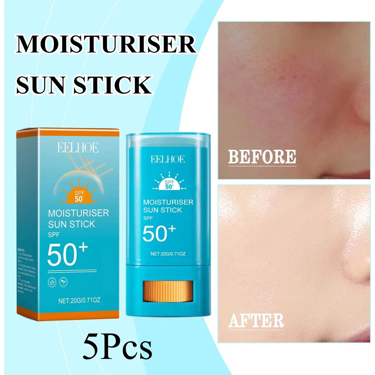 Moisturizing SPF50 Sunscreen Stick Matte & Hydrating