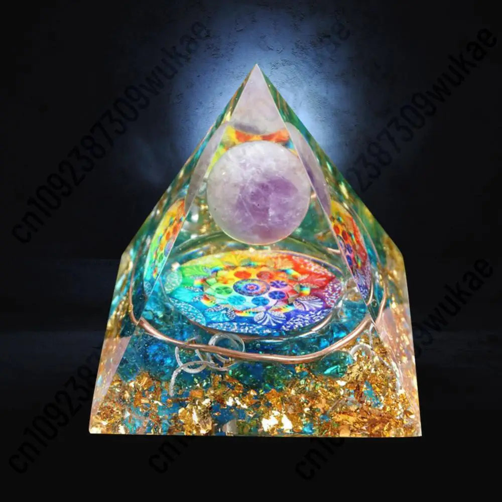 Orgone Pyramid Meditation Crystal Stone Energy Generator