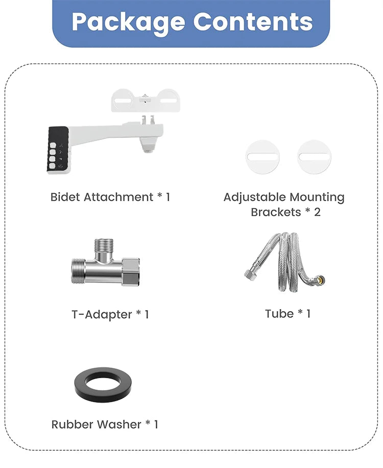 Bidet Ultra Slim Toilet Seat Attachment