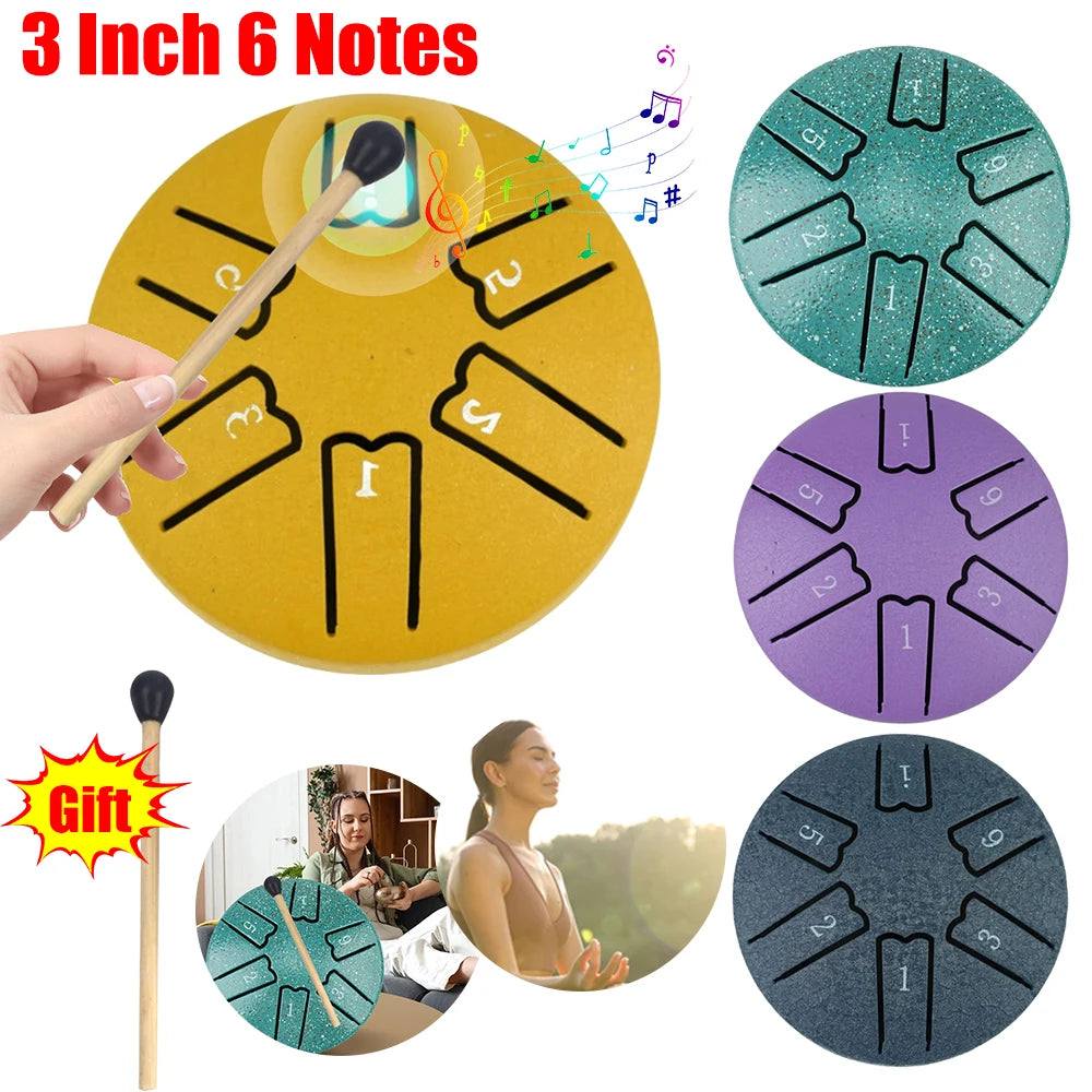 3 Inches 6 Tones Steel Tongue Hand Drum