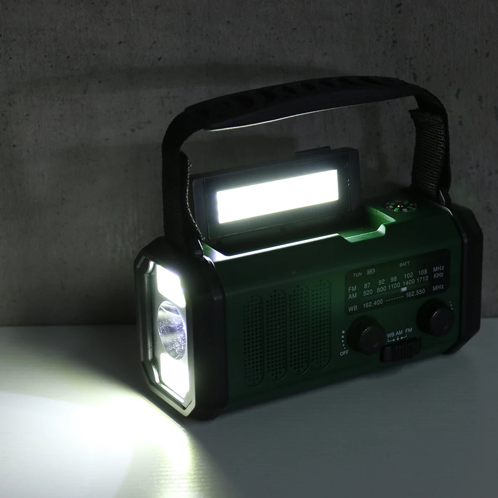 AM/FM/NOAA Solar Weather Flashlight Emergency Radio