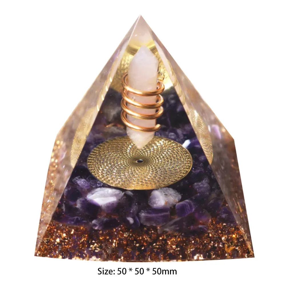 Orgone Pyramid Meditation Crystal Stone Energy Generator