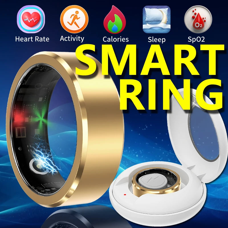 Smart Ring With Charging Compartment Multifunction Monitor