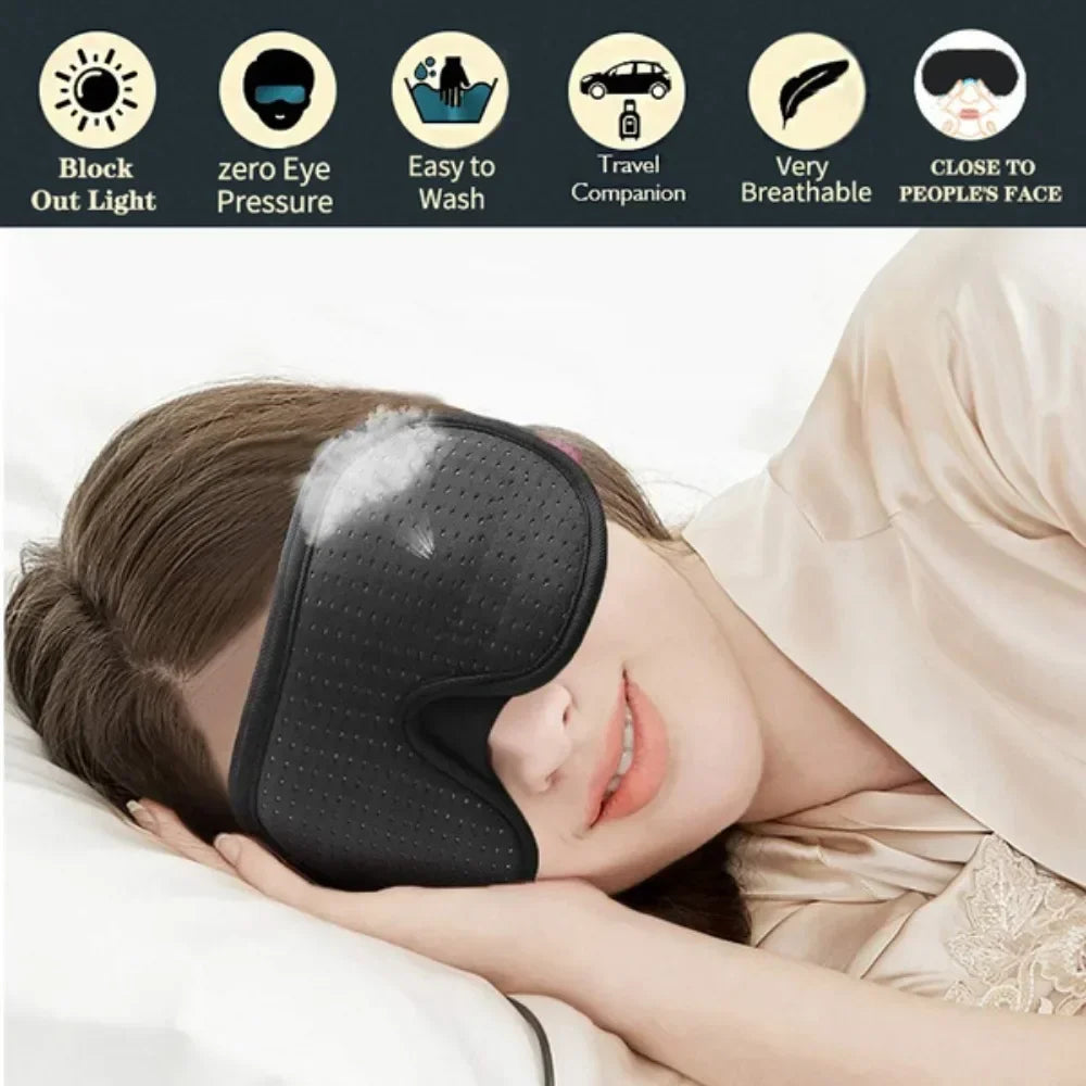 3D light-blocking sleep eye mask