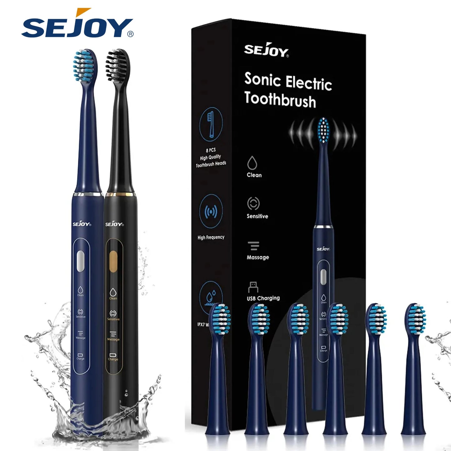 Electric Toothbrush for Dental Care Smart Timer, Rechargeable