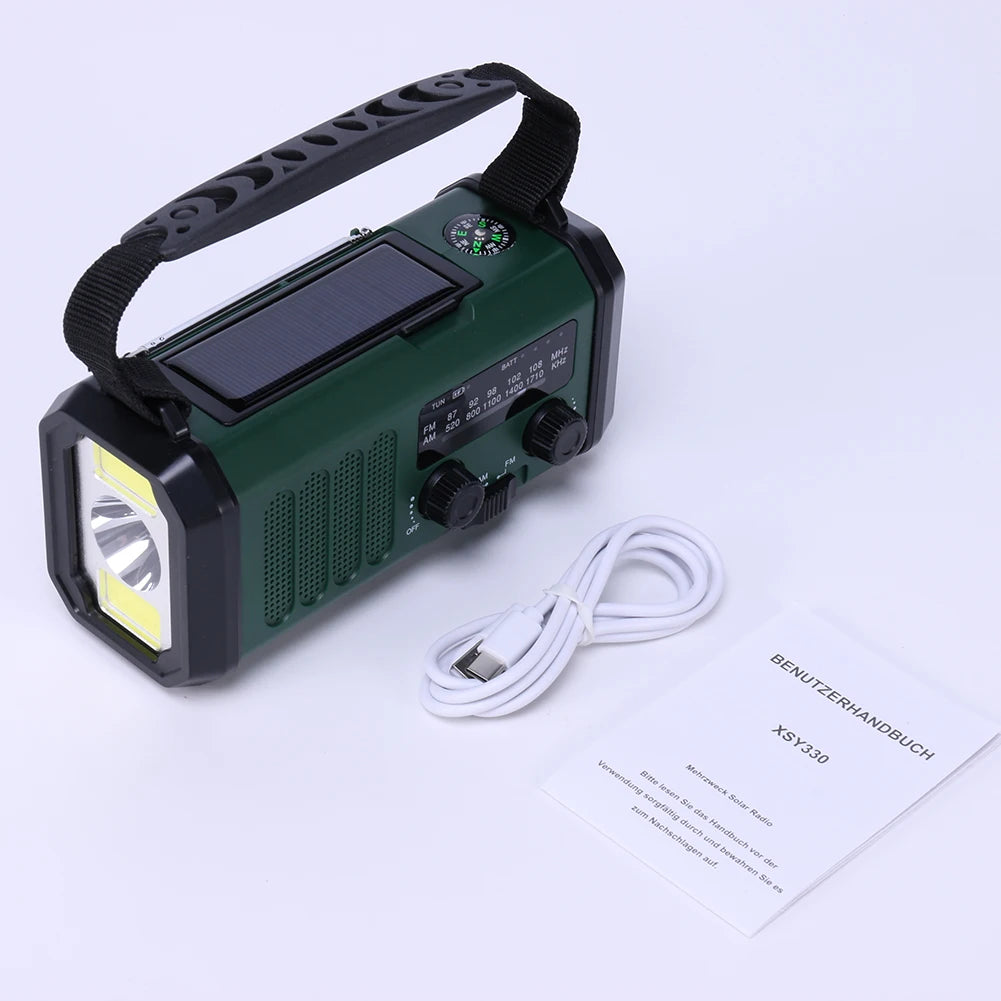 AM/FM/NOAA Solar Weather Flashlight Emergency Radio