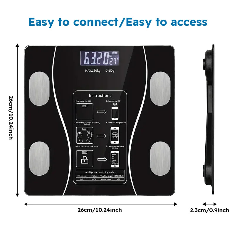 Smart Body Fat and Bathroom Weight Scale